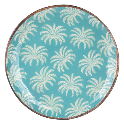 Plate large palm tree decoration