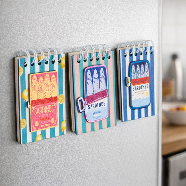 Magnet notepad sardines