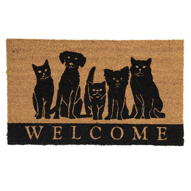 MC167 DOOR MAT 75*45 CM BROWN DOGS RECTANGLE