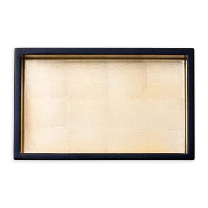 Porta-guardanapos lacado para toalha de hóspedes em preto e dourado