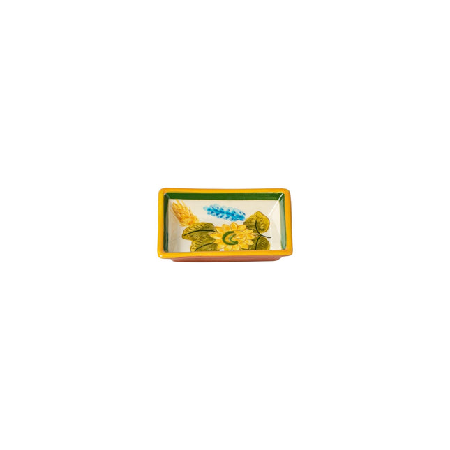 Sunflower Alentejo Terracotta Rectangular Appetizer Plate by Casafina