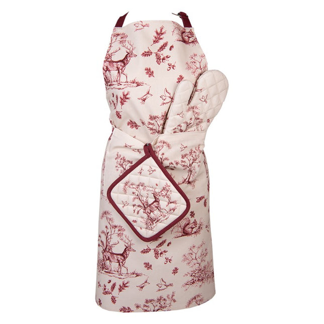pot holder  Reindeer white pink