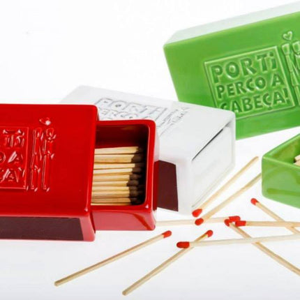 Ceramic matches box Green