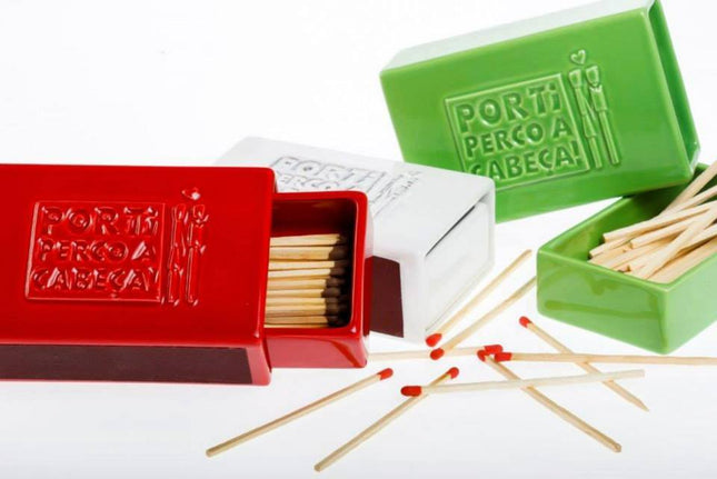 Ceramic matches box Green