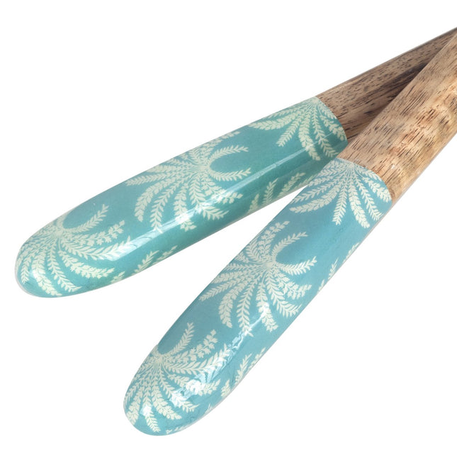 Wooden Spoon & Fork set - palm trees