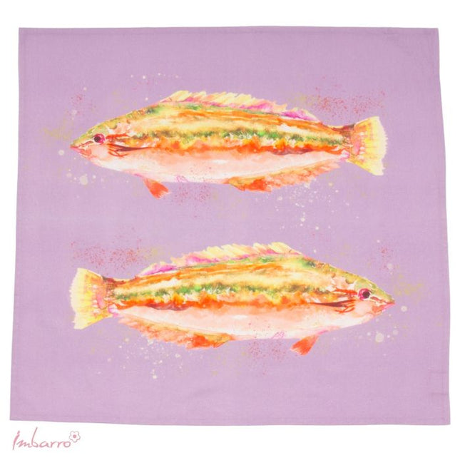 Tea towel Glow - fish art