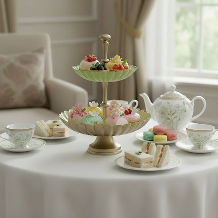 3-layer presentation tray green