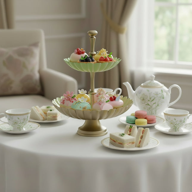 3-layer presentation tray green