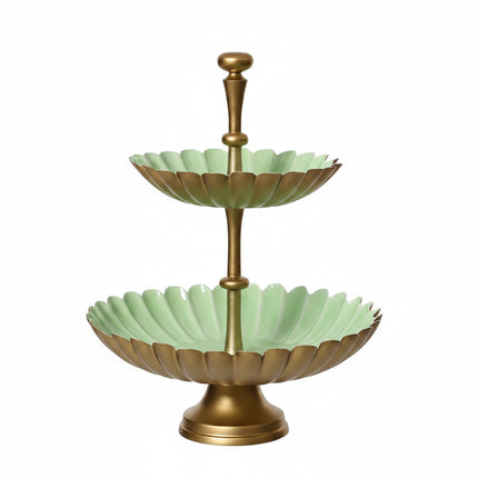 3-layer presentation tray green
