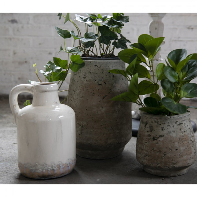 Vase Copper Colored Concrete Round