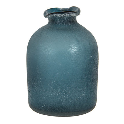 blue-glass-vase-round-summer-beach