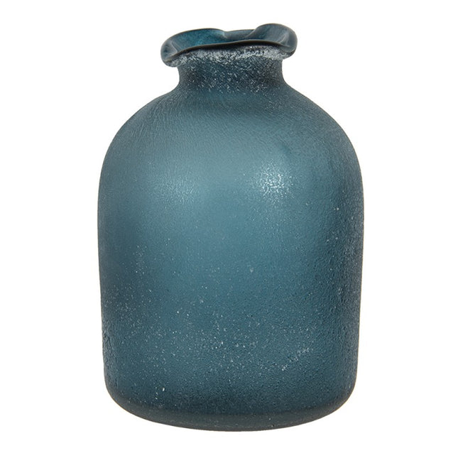 blue-glass-vase-round-summer-beach