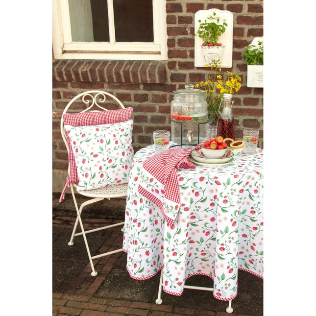 Table Runner Cotton Strawberries