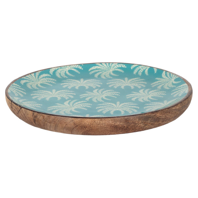 Plate large palm tree decoration