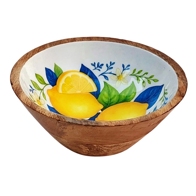 Wooden bowl Lemons - medium