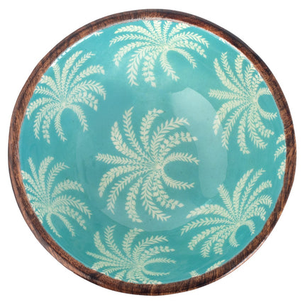 Small bowl wood with palm tree decoration