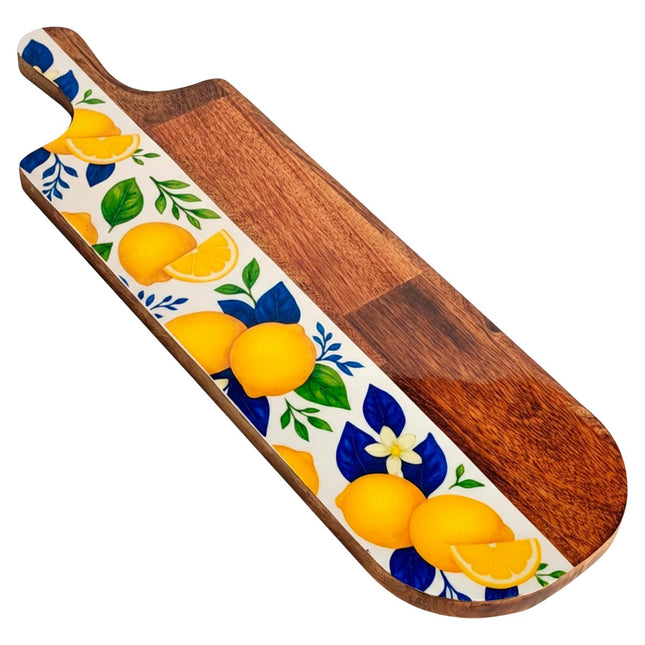 Large wooden cutting board - lemon