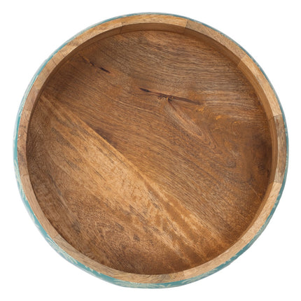 Wooden bowl with Palmtree decoration