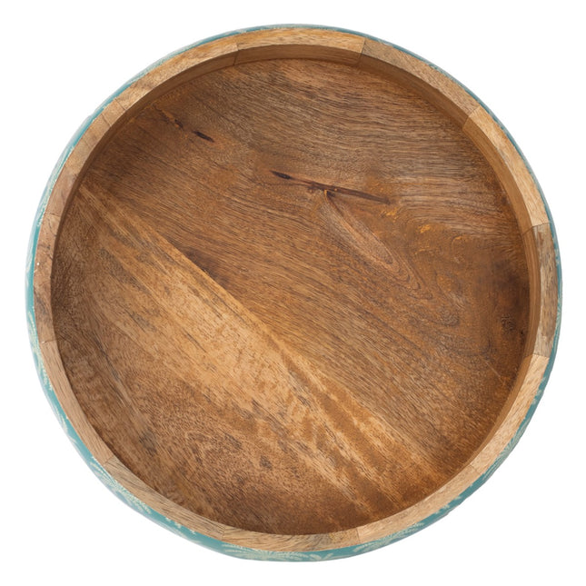 Wooden bowl with Palmtree decoration
