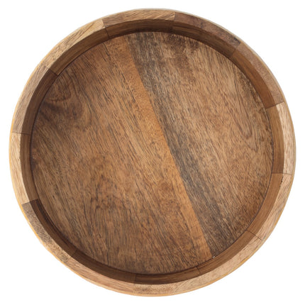Wooden bowl with Yellow Palm tree decoration