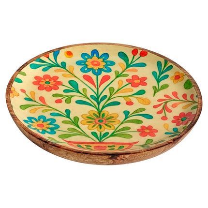 Wooden plate flowers