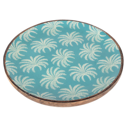 Plate large palm tree decoration