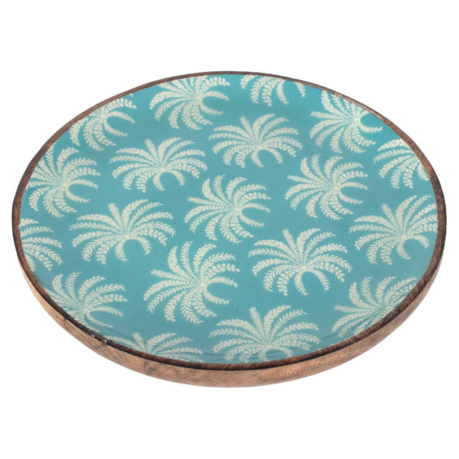 Plate large palm tree decoration