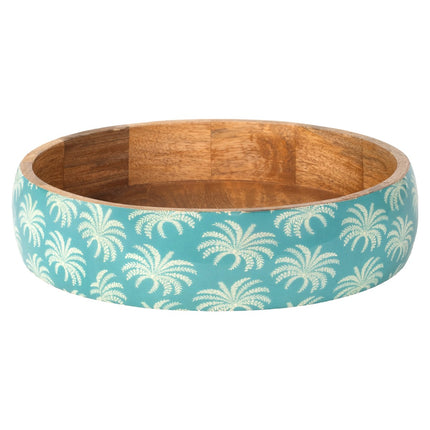 Wooden bowl with Palmtree decoration
