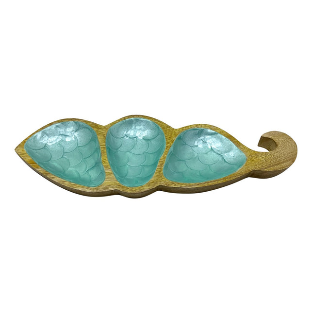 wooden-serving-tray-shell-shape-aqua-brown